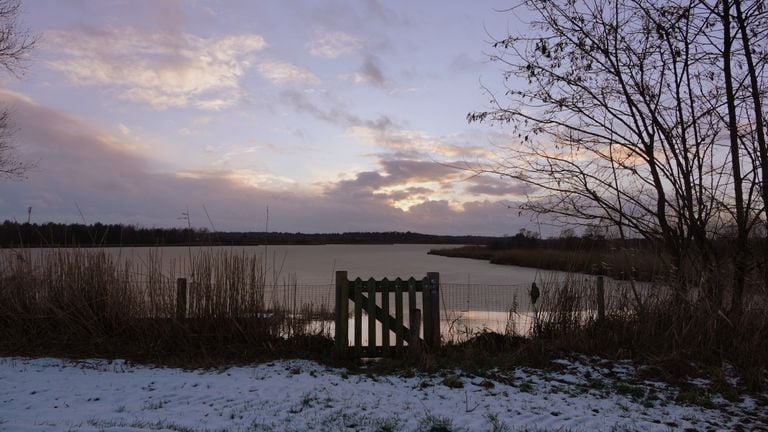 Zonsondergang in Budel (foto: Ben Saanen).