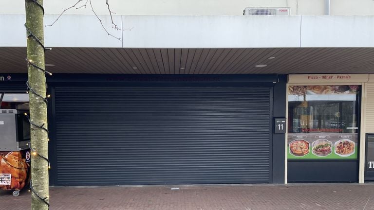 De locatie op het Paletplein waar de gemeente Tilburg een coffeeshop wil vestigen (foto: Agnes van der Straaten).