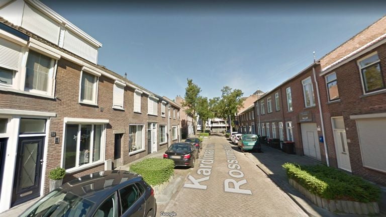 Op de Kardinaal van Rossumstraat werden bij zeven auto's spiegels vernield (foto: Google Streetview).