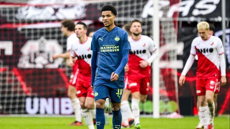 In Utrecht komt de zegereeks van PSV ten einde (foto: ANP/Olaf Kraak). 