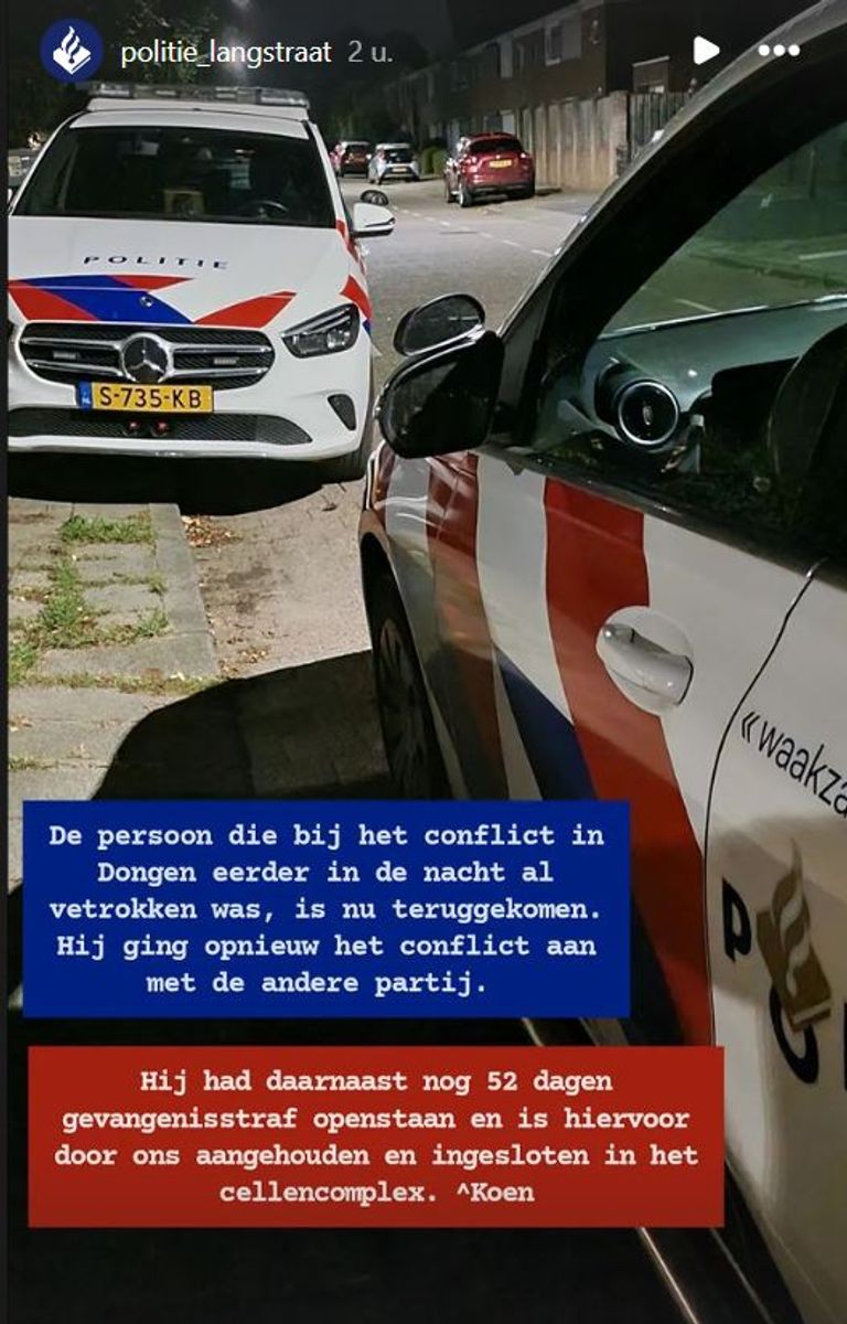 Foto: Instagram politie Langstraat