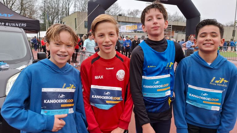  Jurre, Max, Gijs en Samuel. (Foto: Leon Voskamp)