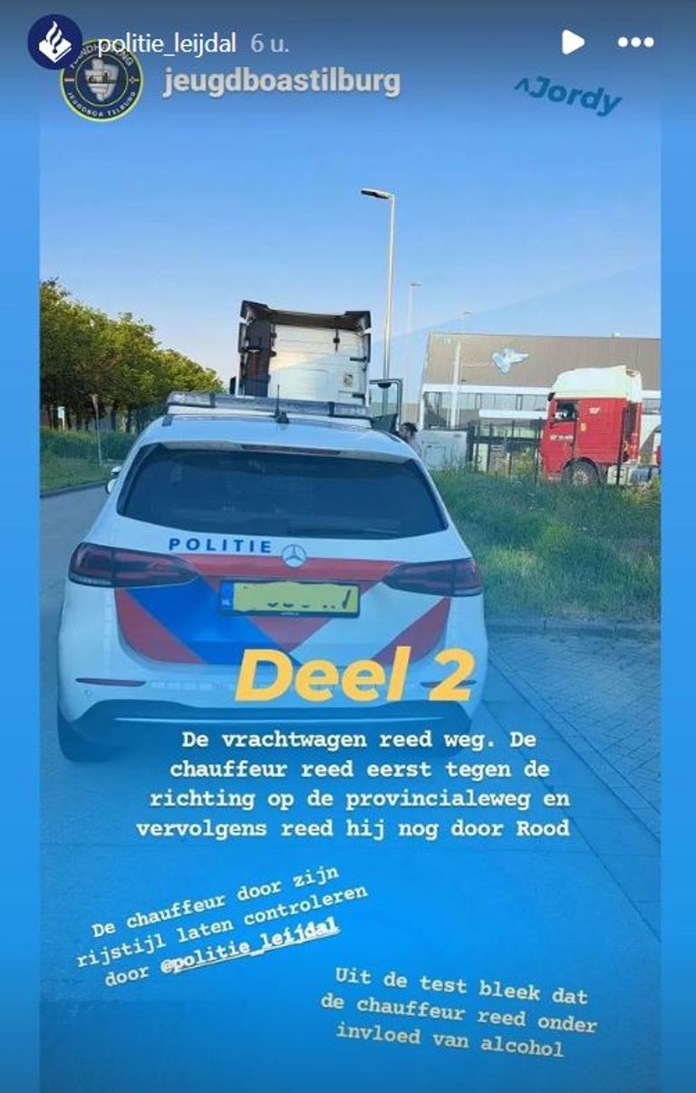 Foto: Instagram politie Leijdal