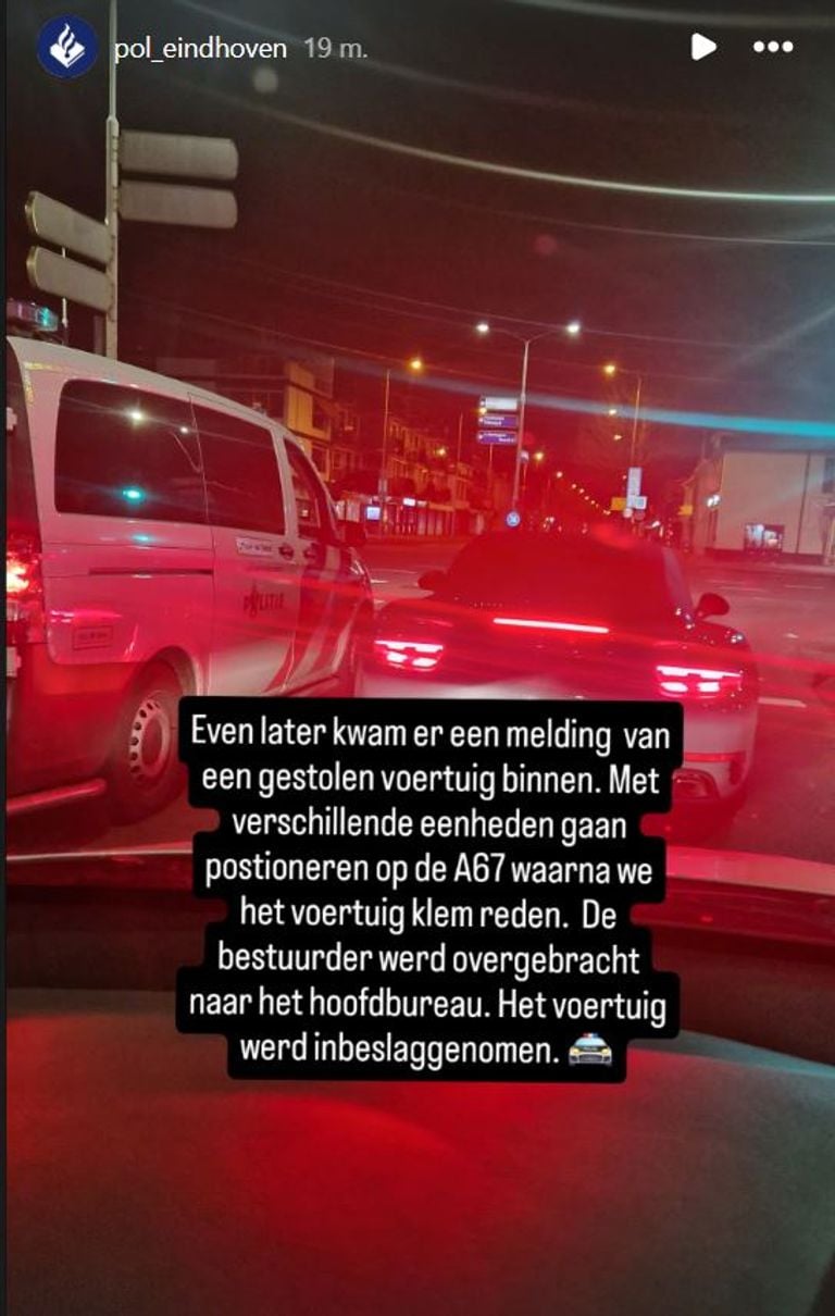 Foto: Instagram politie Eindhoven.