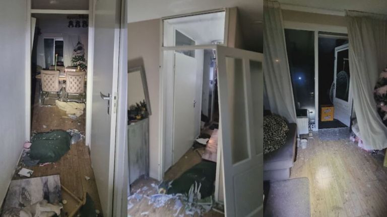 Het hele huis was opgeschud door de explosie (foto's: Bureau Brabant). 