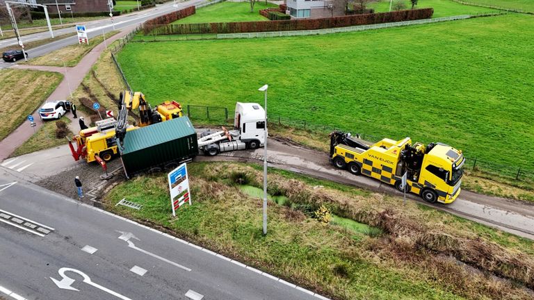 De situatie vanuit de lucht (foto: Toby de Kort/SQ Vision).