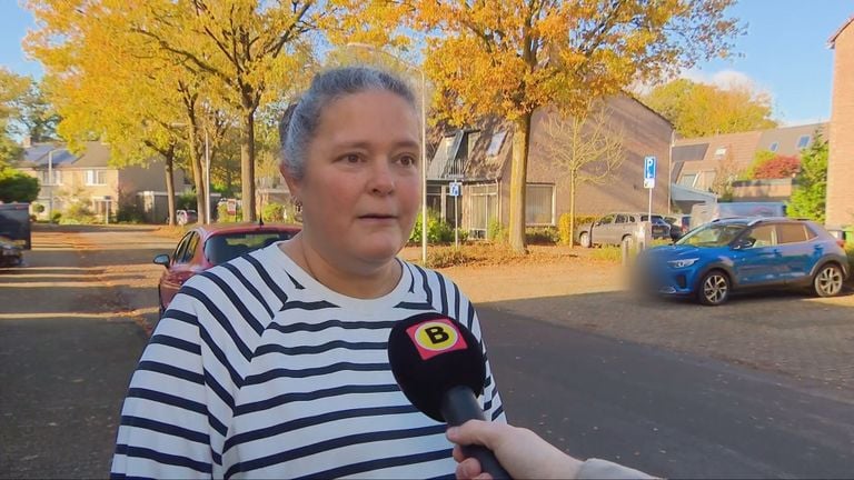 Miranda vlakbij de parkeerplaats waar de vluchtwagen stond (foto: Omroep Brabant).
