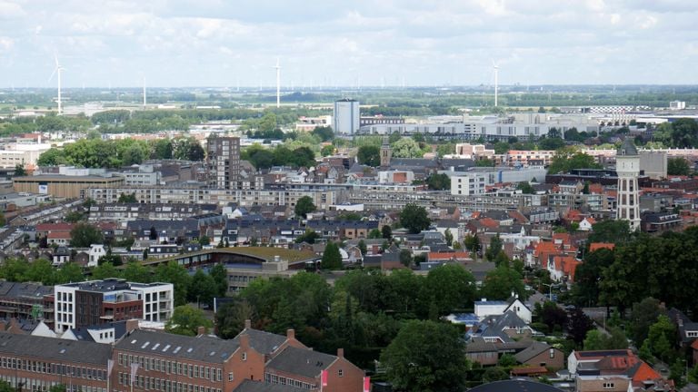 Het uitzicht op het centrum van Roosendaal (foto: Erik Peeters).