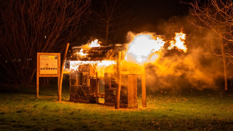 Het insectenhotel was niet meer te redden (foto: Iwan van Dun/SQ Vision)