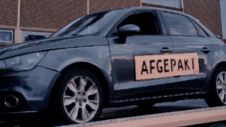 De auto van de man is in beslag genomen (foto: politie).