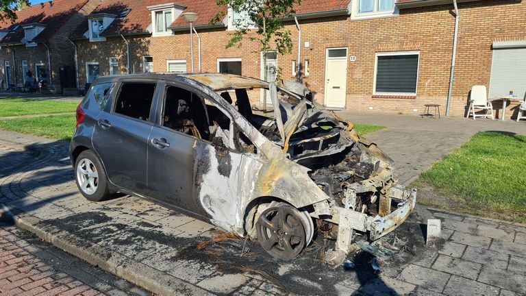 De auto van Suzan in de President Steynstraat (foto: Noël van Hooft)