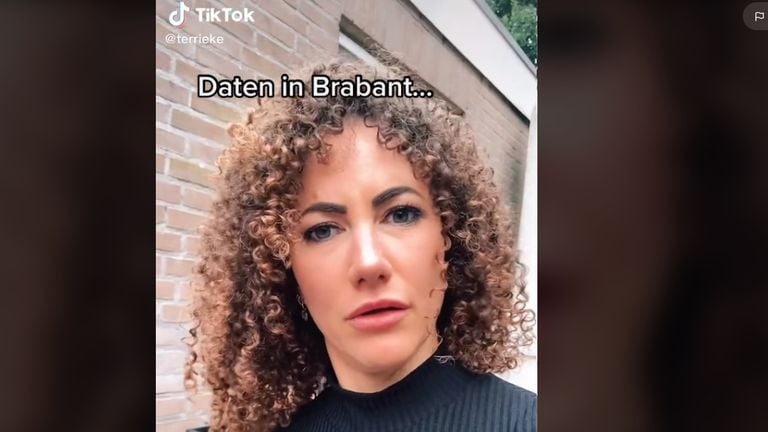 Terrie geeft bijlessen in het Brabants (foto: TikTok).