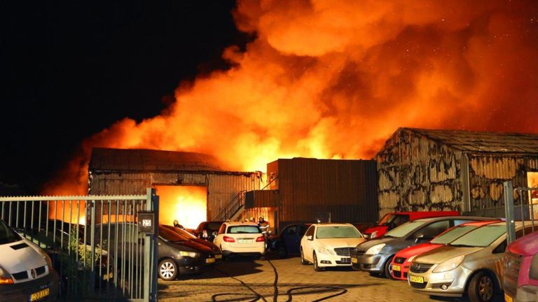 De brand in Drunen (foto: Jurgen Versteeg/SQ Vision).