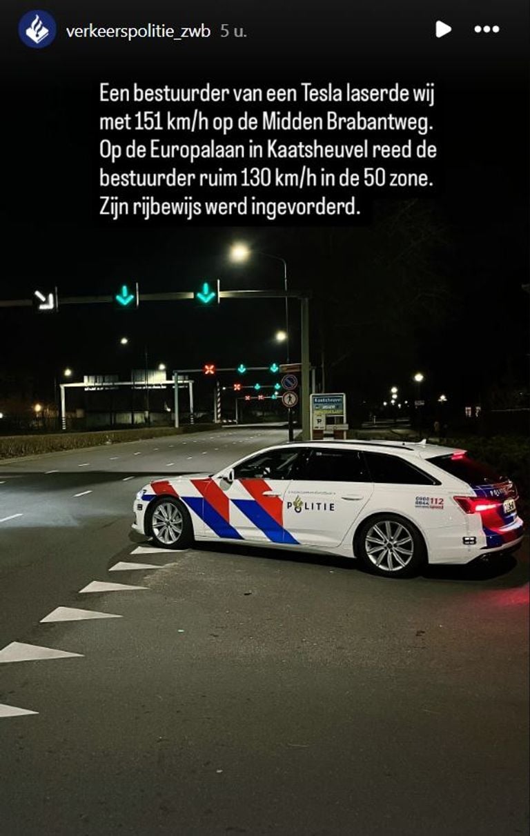 Foto: Instagram verkeerspolitie Zeeland-West-Brabant