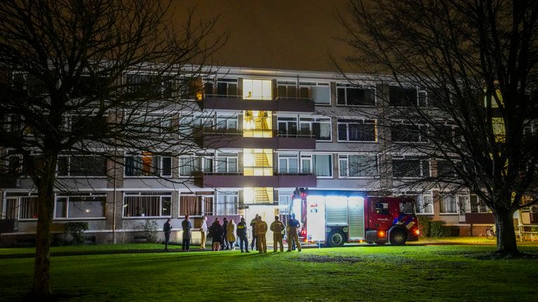 Brand begon in de keuken van appartement (Foto: SQ-Vision)