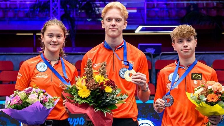 Wereldkampioen Yannick Pongers. Rechts nummer twee Mika van Berkel uit Eersel. (Foto: Predator)