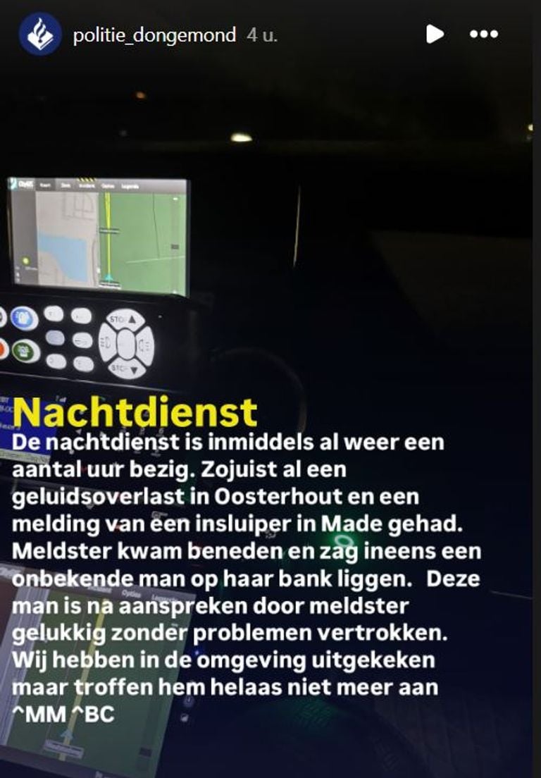 Foto: Instagram politie Dongemond