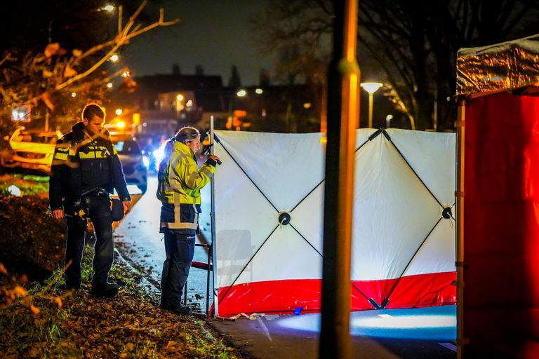 Een scherm om de plek van het ongeluk (foto: SQ Vision).