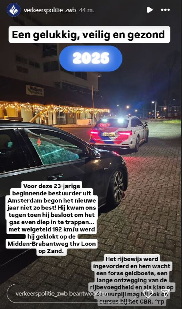 Foto: Instagram verkeerspolitie Zeeland-West-Brabant