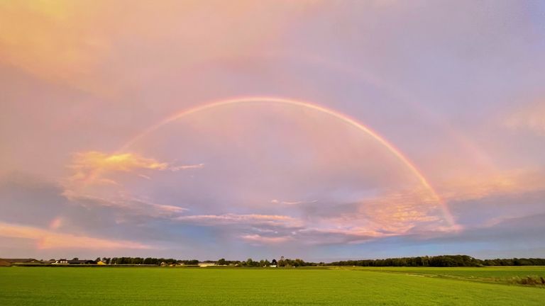 Regenboog in Schaijk (foto: Martijn Steenhuisen).