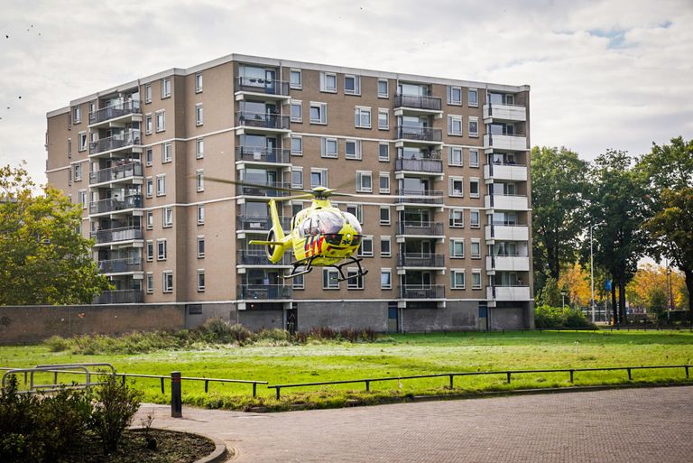 Er landde een traumahelikopter (Foto: Sem van Rijssel/SQ Vision).