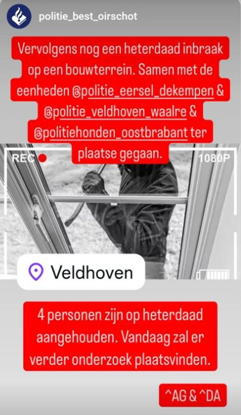 Foto: Instagram politie Best-Oirschot