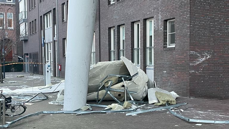 Schade aan flat in Breda (Foto: Raymond Merkx) 