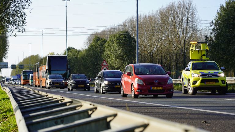 Vanwege de aanrijding op de A27 ondanks (foto: Jeroen Stuve/SQ Vision).