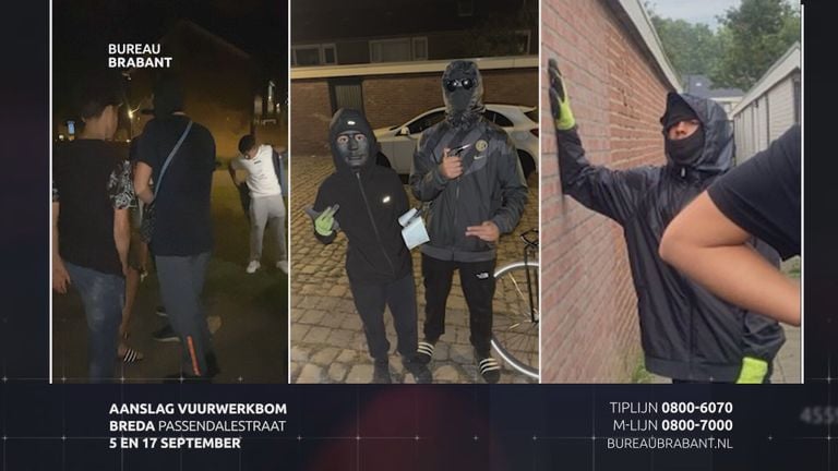 Gedeelde foto's door de politie van de daders (foto: Bureau Brabant).