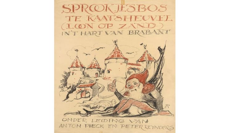 Het openingsaffiche van het Sprookjesbos gemaakt door Anton Pieck (foto: Efteling).