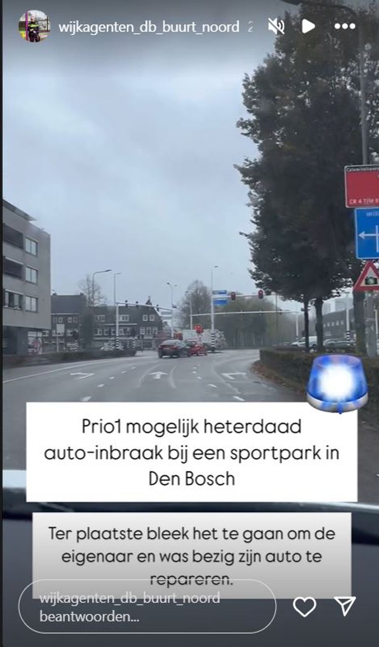 Foto: Instagram wijkagenten Den Bosch buurt Noord