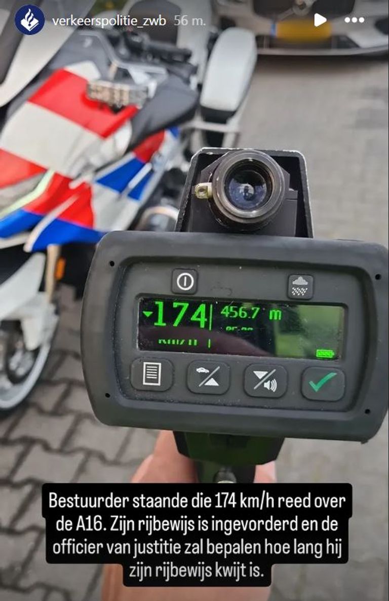 Foto: Instagram verkeerspolitie Zeeland-West-Brabant