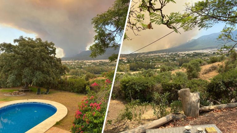Bosbranden in het zuiden van Spanje, Jan en Anita vangen evacués op