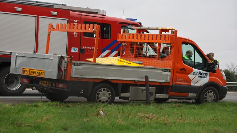 De bedrijfsauto waar het bord vandaan kwam (Foto: SK-Media).