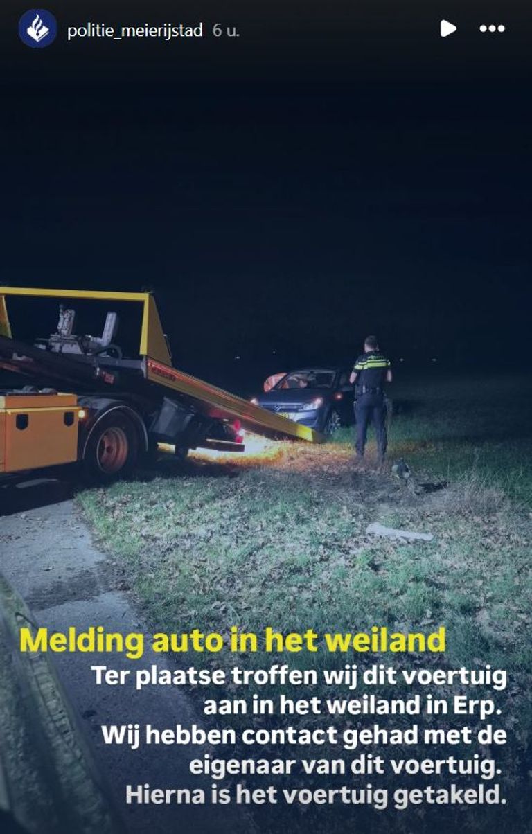 Foto: Instagram politie Meierijstad