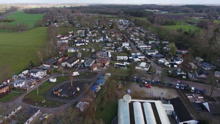 Camping de Witte Plas van bovenaf (beeld: Omroep Brabant).