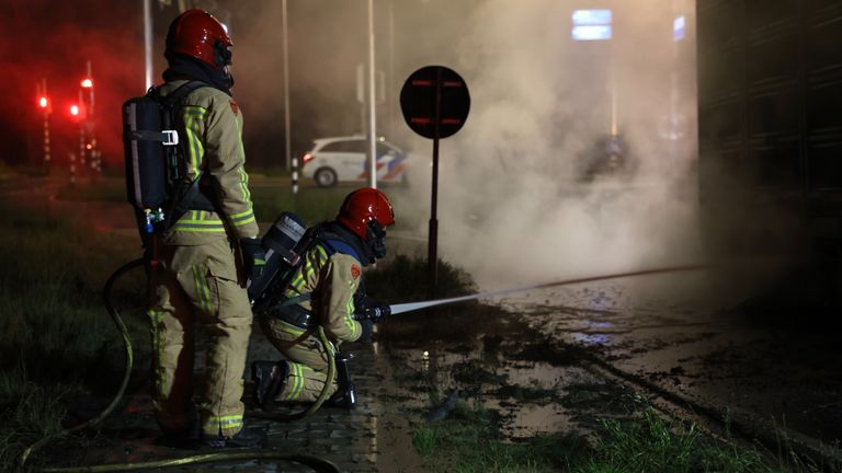 De brandweer had het vuur snel onder controle (foto: Sander van Gils/SQ Vision).