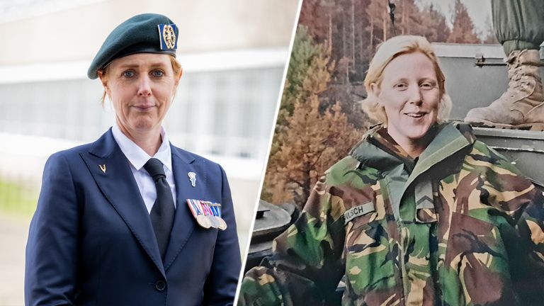 Veteraan Olga Hanusch nu en op missie in Bosnië (foto: Nederlands Veteranen Instituut).