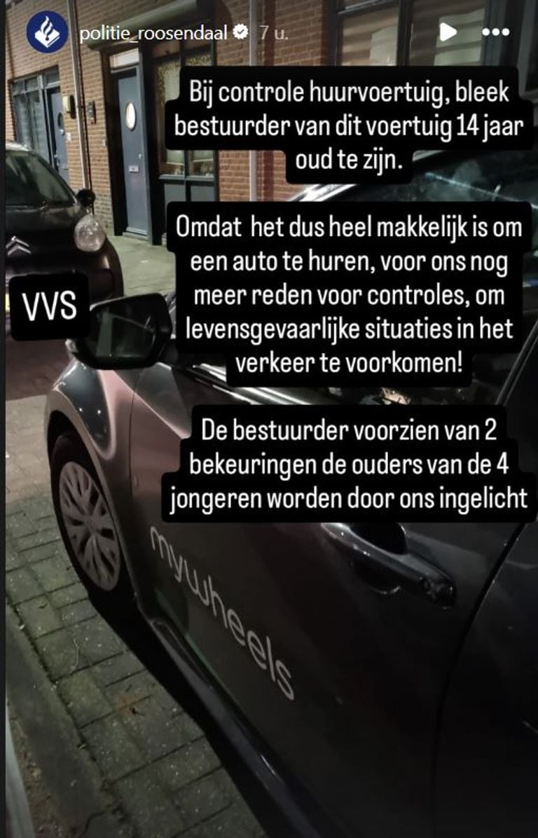 Foto: Instagram politie Roosendaal