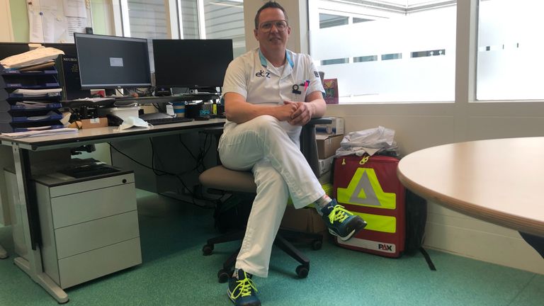 Teamleider Joost Driessen van het ic-personeel in het Elisabeth-TweeSteden Ziekenhuis in Tilburg (foto: Joris van Duin).