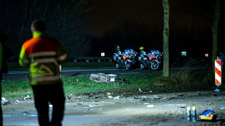 Het ongeluk gebeurde op de N217 in Maasdam (Foto: Media-TV).