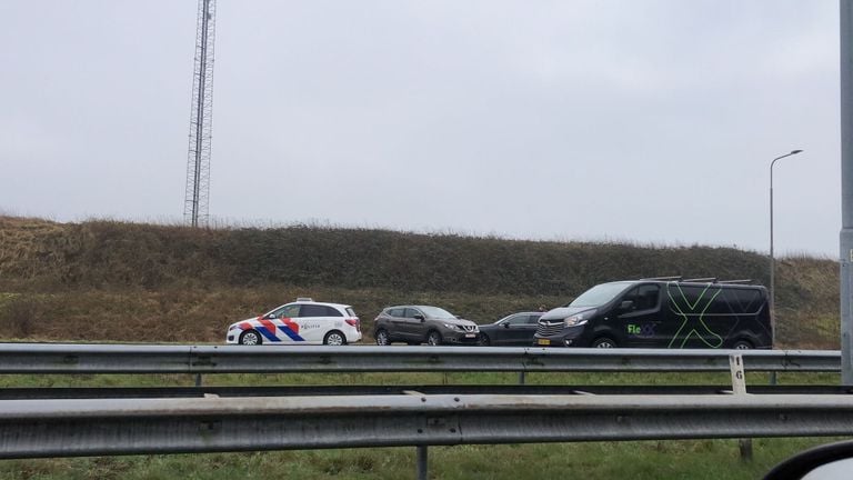 Aanhouding op A58 (foto: Christel van der Meer).