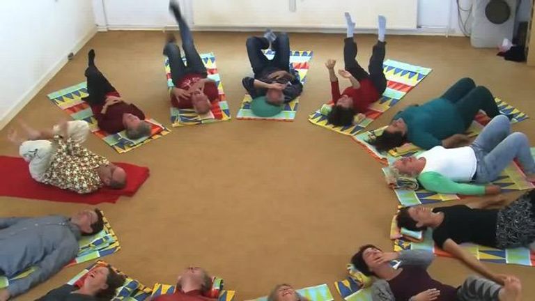 Een lachsessie van Jan (bron: Jan Gommans).