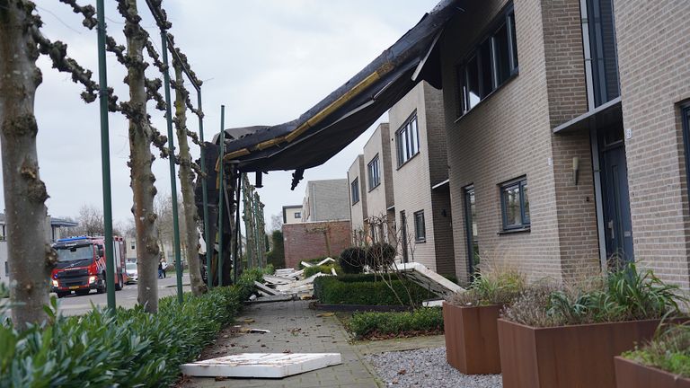 Een ware ravage aan de Maczekstraat in Dongen (foto: Jeroen Stuve/SQ Vision).