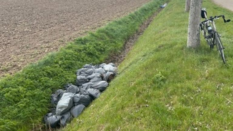 De dumping in Haarsteeg (Foto: gemeente Heusden).
