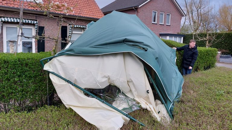 De bewuste partytent (eigen foto).