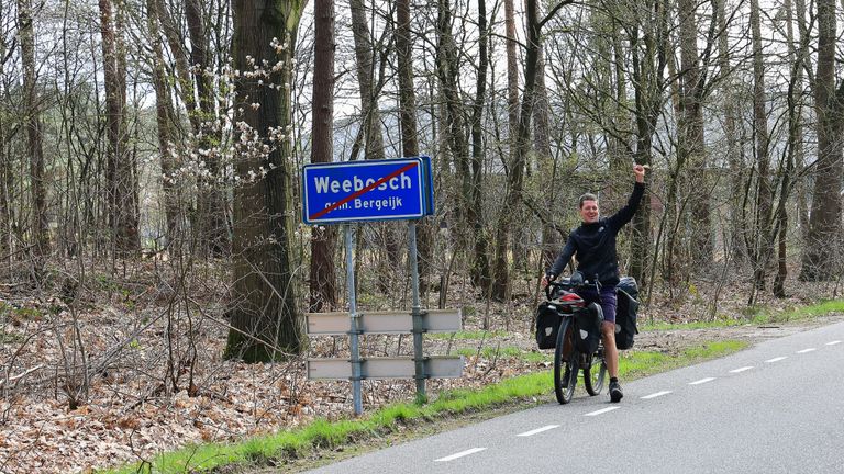 Niels is gearriveerd in Bergeijk (foto: Leo Jansen).