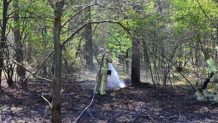 Opnieuw moest de brandweer uitrukken (foto: Johan Bloemers/SQ Vision).