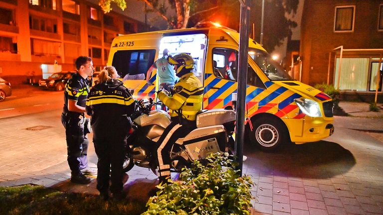 Het ongeluk op de Libra in Veldhoven gebeurde rond halfdrie zaterdagnacht (foto: Rico Vogels/SQ Vision).