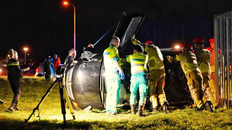 Man bekneld bij ongeval in Tilburg (foto: Jeroen Stuve - SQ Vision).